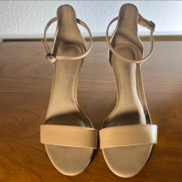 Kelly & Katie beige strappy kitten heels size 6 - Picture 2 of 9